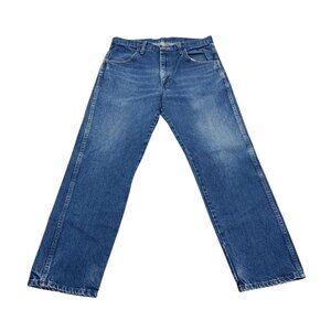 Vintage Rustler Blue Denim Jeans 32x30 Y2K Straight Leg Workwear